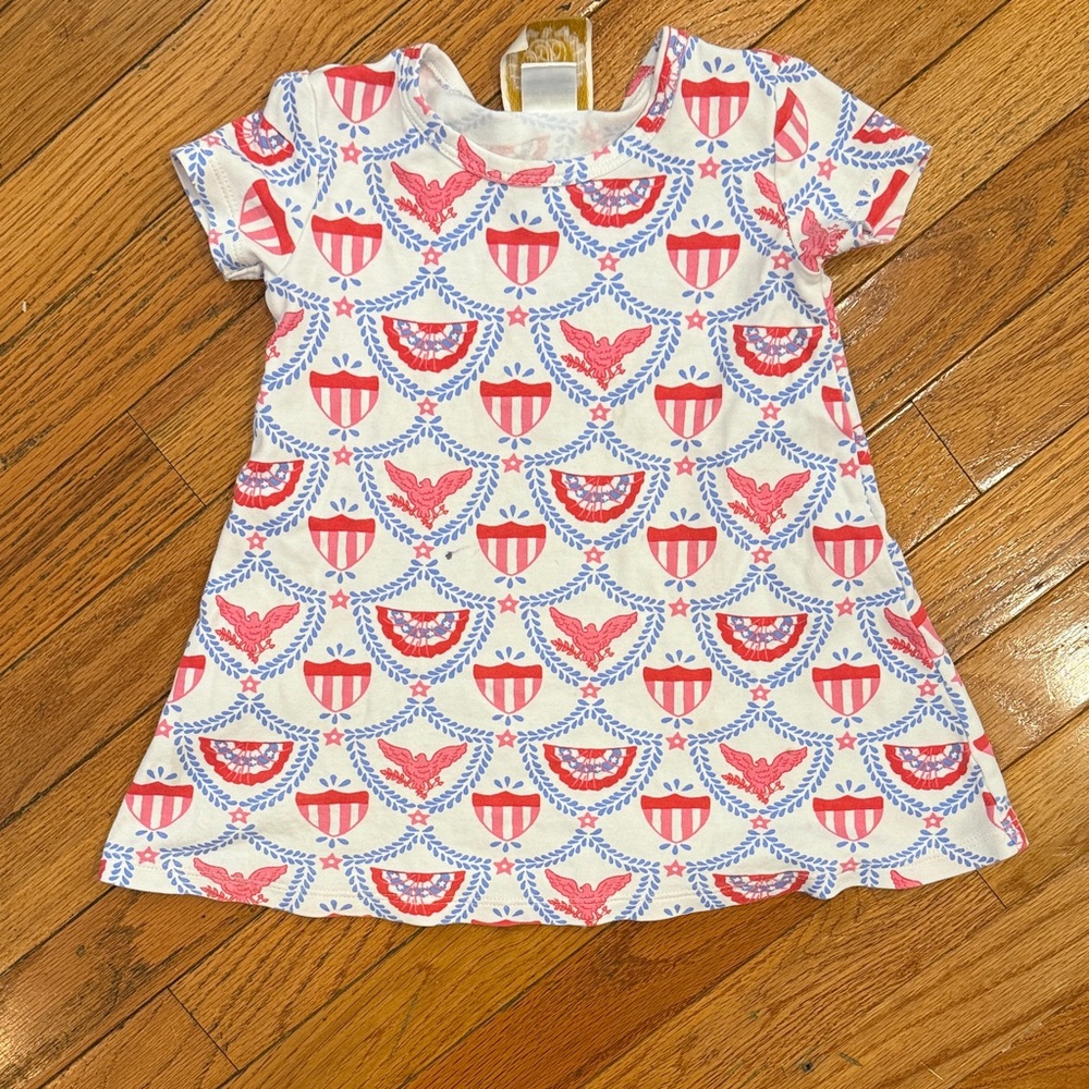 The Beaufort Bonnet Company Red and Blue Patterned Top